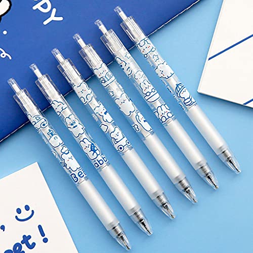 Set de 6 bolígrafos retráctiles de tinta gel negra 0.5 mm miniatura 6
