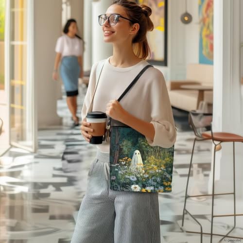 Image of HUGS IDEA Boho Bags for Women Leather Handbag Shoulder Bucket Crossbody Purse