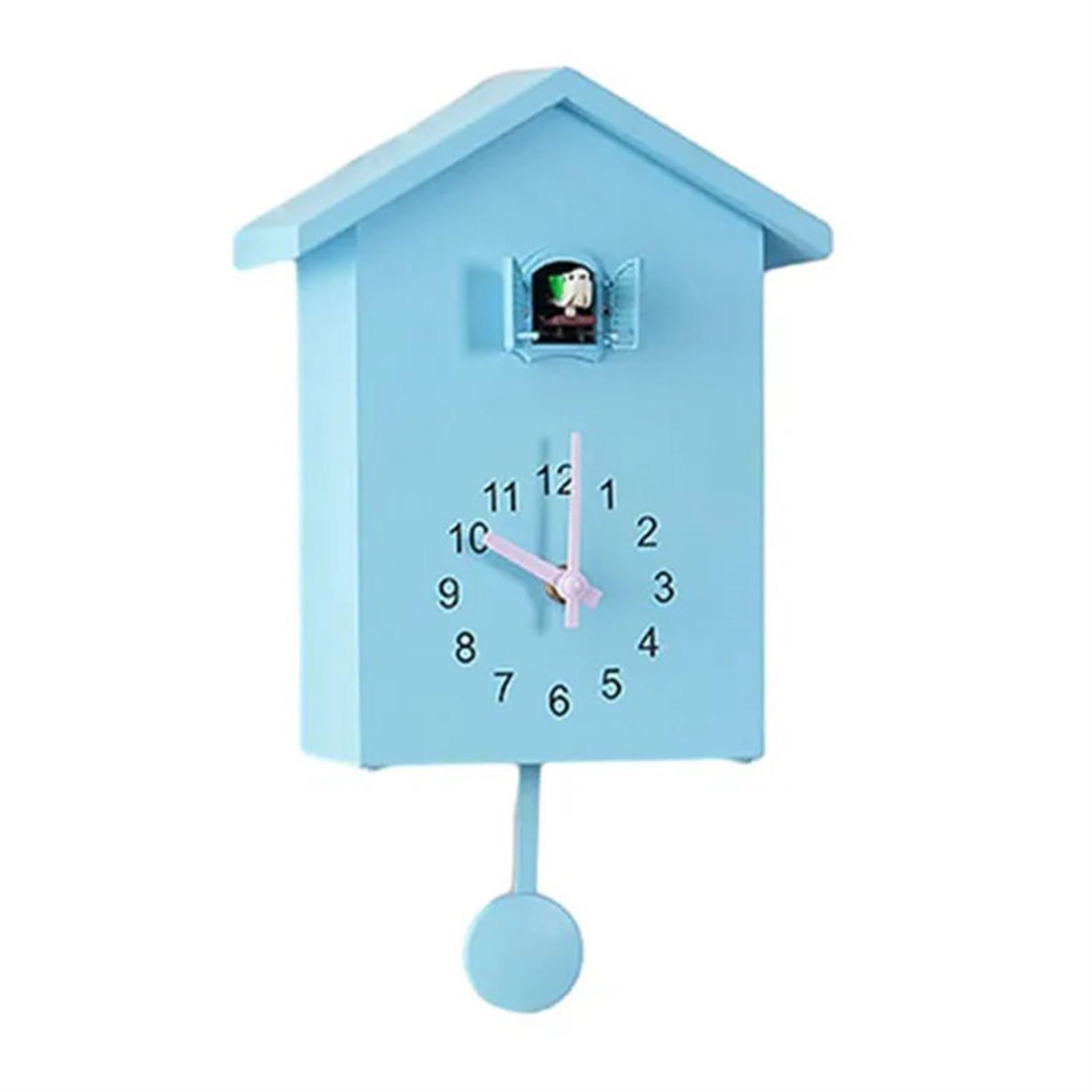 SNGUOQ Cuckoo Clock Wall Bedrooms Bird House Decoration Decorative For Bedroom Office(Blue)