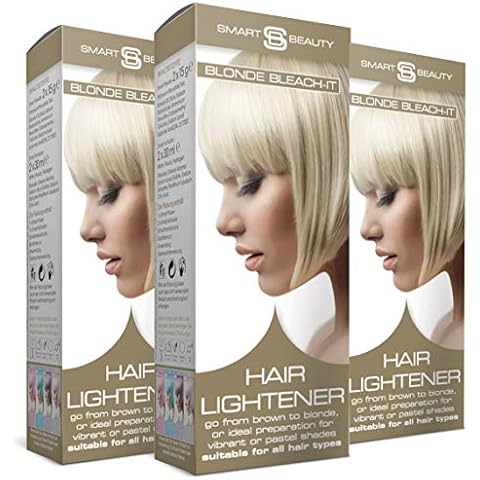 Smart Beauty Blonde Bleach-It, Hair Bleach, The Ultimate Hair Lightener for Dark Hair, Perfect for Hair Highlighting, Ideal Preparation for Vibrant Pastel Hair Colour, Vegan & Cruelty Free (Pack of 3) Cover