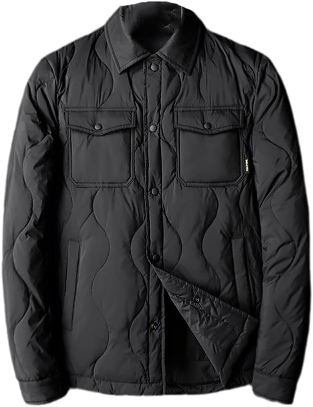 Youllyuu White Duck Down Men's Jackets Autumn Winter Solid Thicken Single Breasted Coats Down Jackets