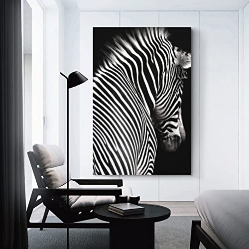Canvas Wall Art Printing Zebra & Animal Oil Painting Prints Wall Art Canvas Modern Home Decor Wall Art Painting Abstract Artwork Poster For Bedroom Living Room Bathroom Office Dinning Room Kitchen Home Decoration Unframe 12X18Inch(30X45Cm) #TOP2