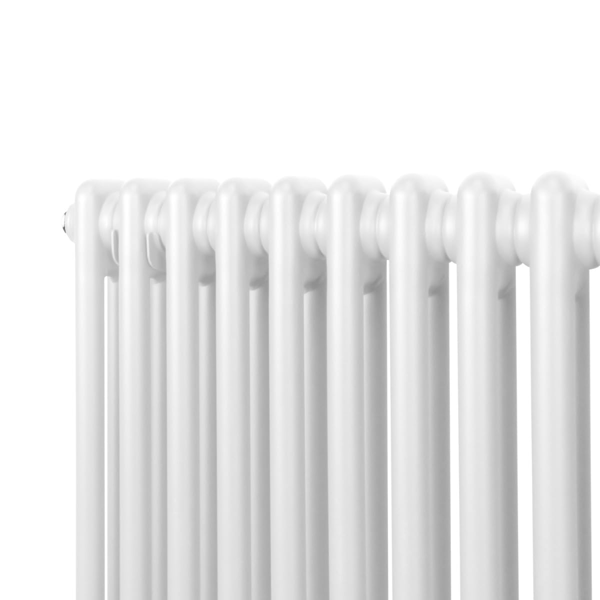 Radiatore Termosifone a 2 Colonne 600 x 832mm Moderno Centralizzato Bianco in Acciaio Inox Orizzontale a Parete Cucina Soggiorno Bagno Kit di Fissaggio e Spazzola Inclusi