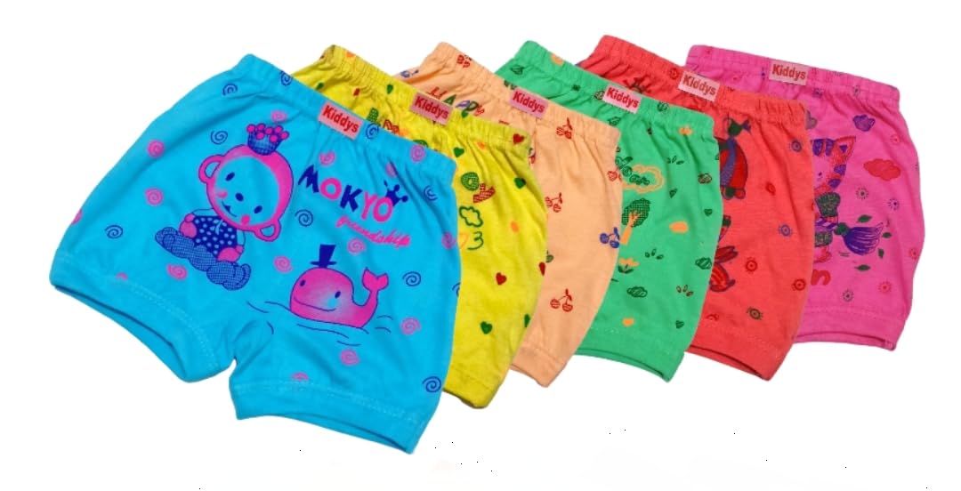 100% Cotton Cartoon Printed Unisex Underwear Bloomer for Baby Boys & Baby Girls Combo Pack of 6-image-32