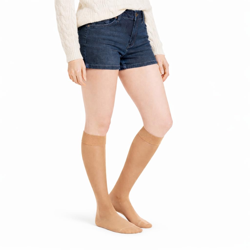 actifi Sheer de la mujer 20 – 30 mmHg medias de compresión ( – Cerrado en los dedos, rodilla alta