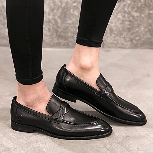 Mens Casual Loafers Arch Support Loafers Comfortable Non Slip Thick Sole Business Leather Shoes for Men Waterproof Dressy Shoes Slip on Formal Footwear for Daily Work3