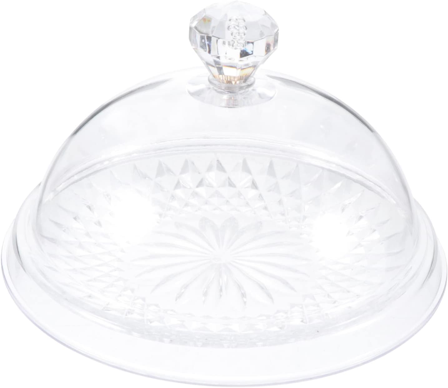 UPKOCH Soporte transparente para tartas de polipropileno con tapa, tapa de cúpula, 12 "x 12"