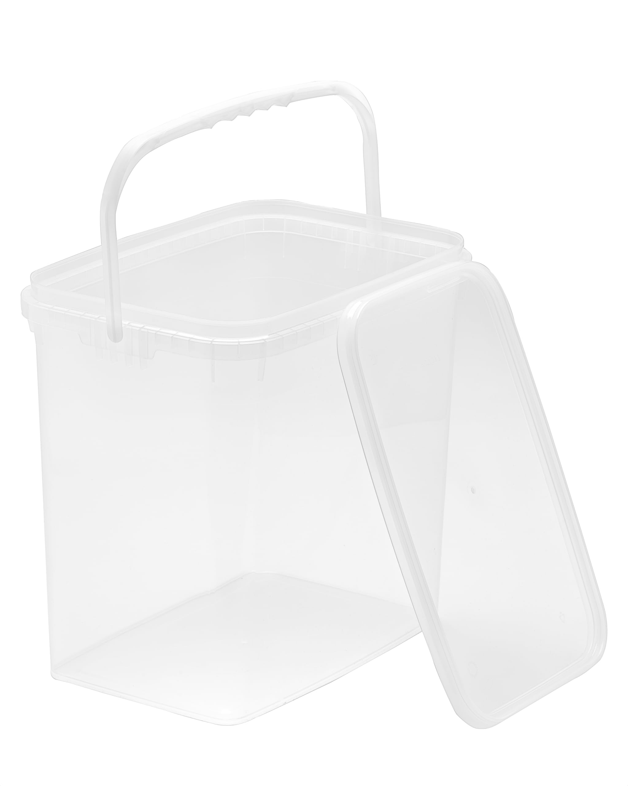 Nipter Seau Avec Couvercle 10l, Transparent, Seau Rectangulaire 10,6 Litres, Qualité Alimentaire, 3 Pièces