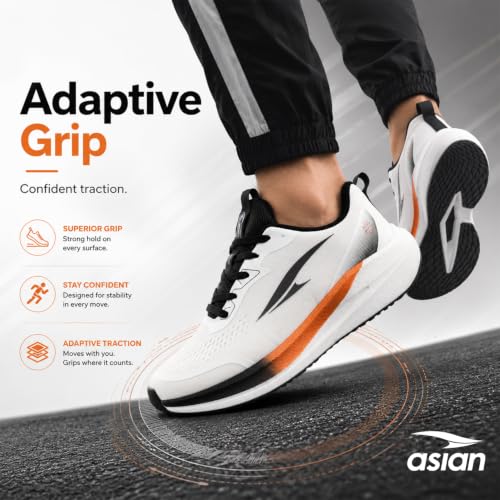 Image of ASIAN Hypercushion Carbon-13 Men's Running Shoes | Lightweight Memory Foam Shoes with Breathable Mesh Upper