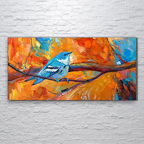 Art acrylique deco murale oiseau 120x60cm finition brillante - 2
