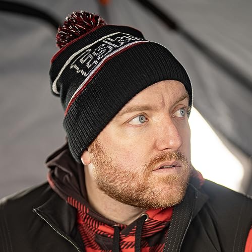 Bonnet Eskimo noir standard à pompons en taille unique pour adulte
