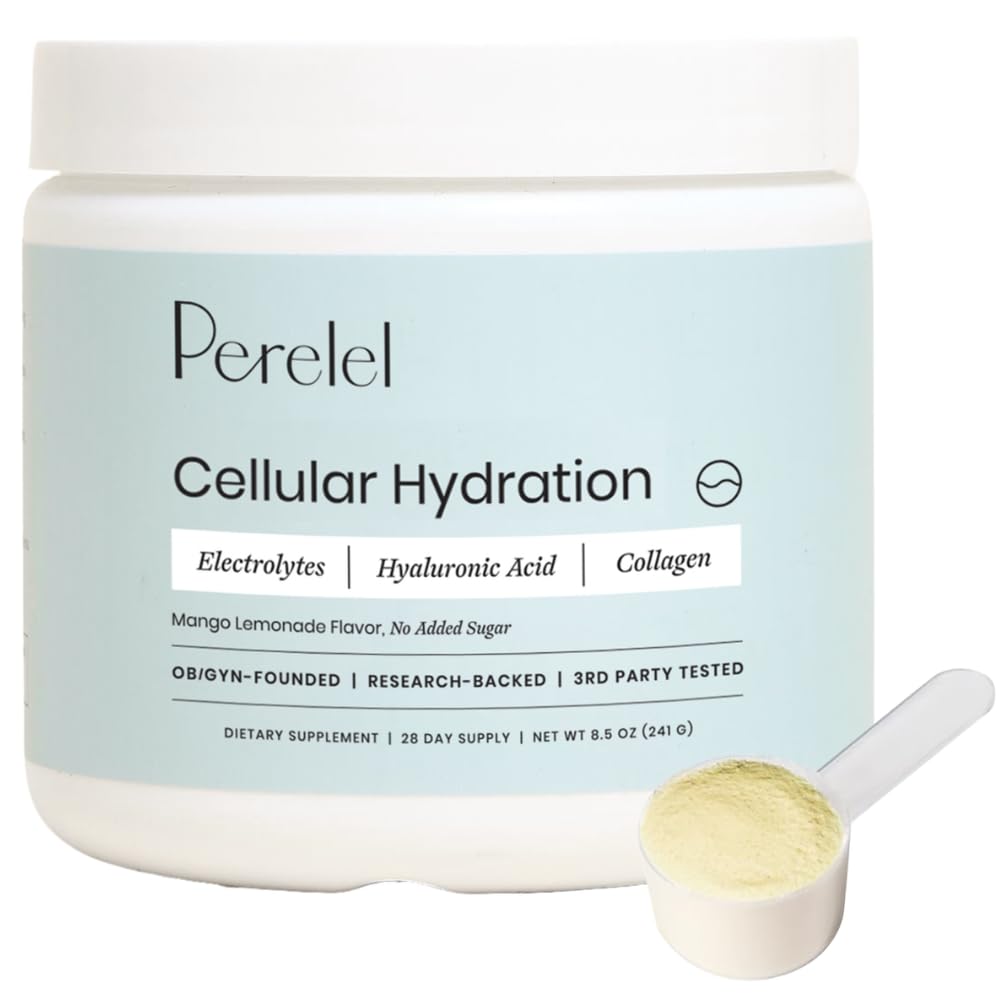 Hydrating Powder, Electrolyte Supplement with Collagen & Hyaluronic Acid, Mango Lemonade Flavor, Soy & Gluten Free, Non-GMO, No Added Sugar, 28 Servings