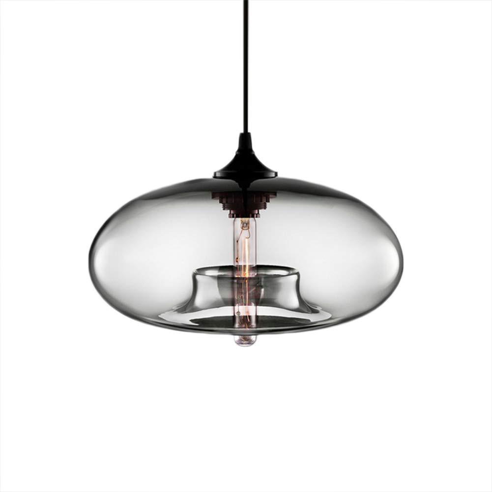 CSXSXAUO Pendant Lamp Glass LED Lampshade Nordic Ceiling Hanging Lighting Chandelier Restaurant Bar Dining Room Indoor Blue Decor Light ChandelierWW (Color : Transparent) Star of