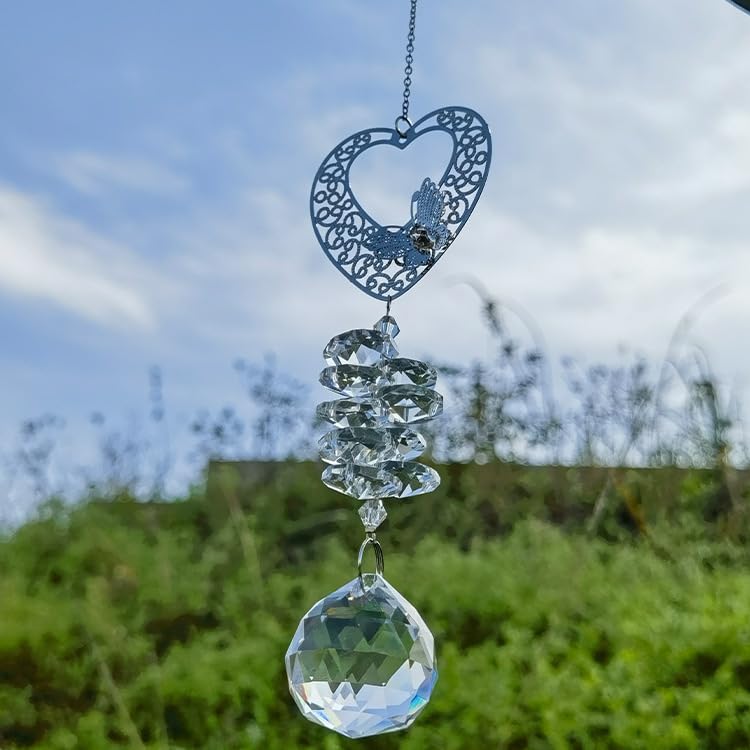 Cadeau romantique Saint-Valentin avec cet attrape-soleil en cristal cœur