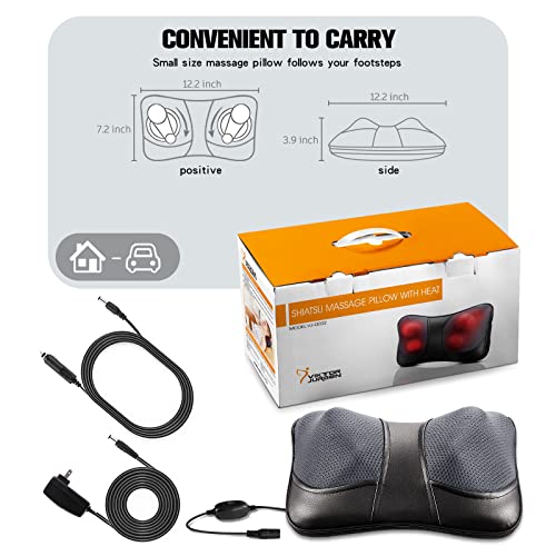 Viktor Jurgen Neck And Back Massager Pillow, Shiatsu Kneading Massage With Heat For Shoulders, Lower Back, Waist, Legs, Foot And Full Body Muscle Pain Relief, Unique Gifts For Men, Women #TOP5