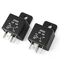 Vista 6 de [Paquete de 5] Relé automotriz de 12 V 40 A, SPST de 4 pines (modelo JD1912) - Interruptor de relé resistente para bomba de combustible, ventilador