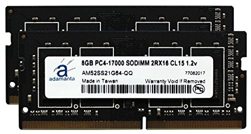 adamanta 16 GB (2 x 8GB) – Actualización de memoria para portátil MSI cx62 6QD 047US DDR4 2133 PC4 – 17000 SODIMM 2rx16 CL15 1,2 V computadora notebook de RAM