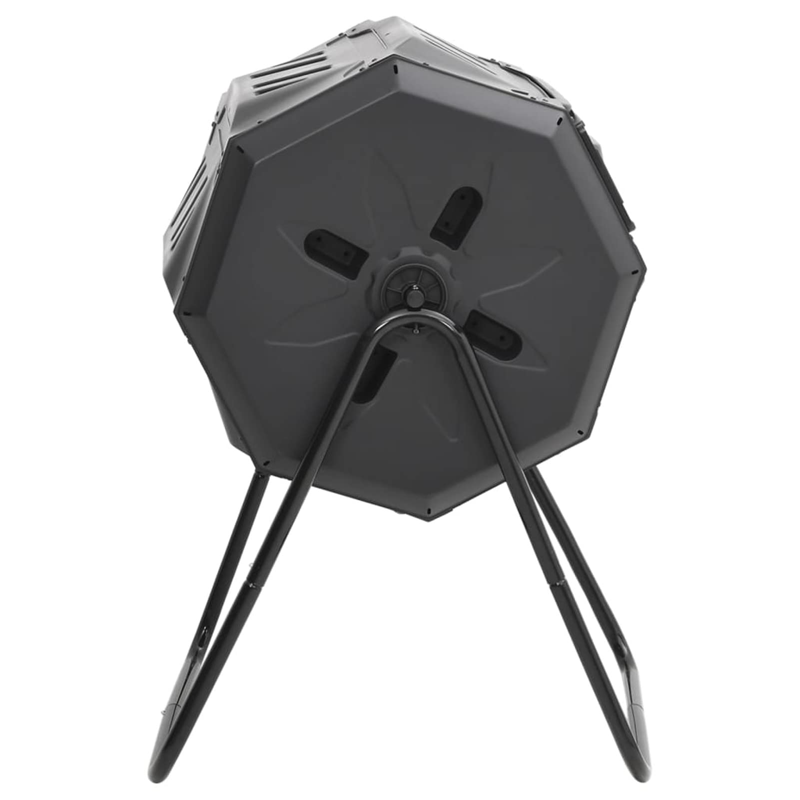 Contenedor de compostaje de jardín Negro 73x64x95 cm 160 L Compostador Capacidad de 300L Compostera Orgánica para Producción Abono de Jardín Exterior