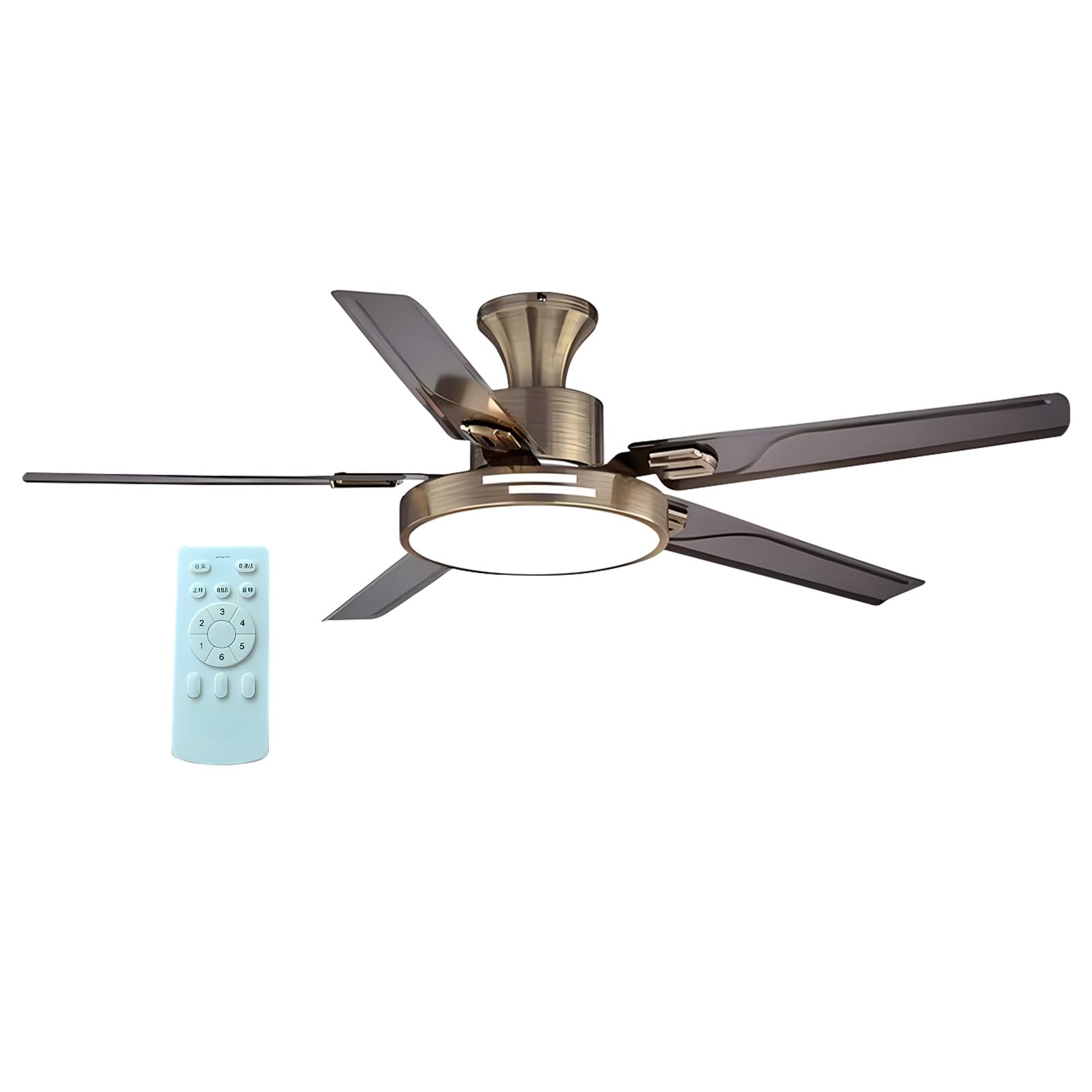 SXDMOUBK 42in Ceiling Fan with Lights Remote Control Reversible Motor Quiet Metal B Modern Design for Home & Office - Sle 2