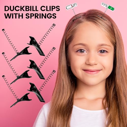 PAGOW 10 Pzas Clips para Cabello Metal Negro miniatura 5
