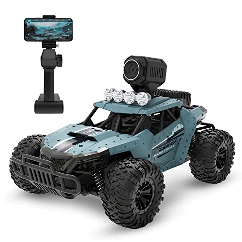 HEBXMF Coche teledirigido todoterreno de 2,4 GHz, amortiguador todoterreno, vehículo RC de escalada con cámara FPV HD 720P, camión RC, buggy RC de deriva de alta velocidad, juguete para regalo para ni