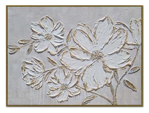 Yihui Arts Textured Gold Foil Floral