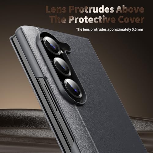Fenêtre transparente Galaxy Z Fold 5 coque miroir cuir