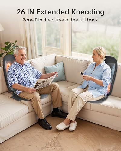 Image of COMFIER Shiatsu Back Massager with Heat,Massage Chair Pad for Back Relief