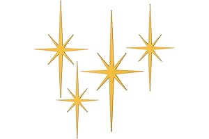 Blulu mid century modern bathroom decor - 4 Pcs Cast Iron Starburst...