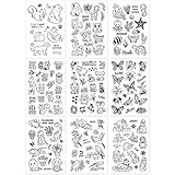 Mehrfachverwendung: Diese niedlichen klaren Briefmarken eignen sich perfekt, um Tagebuch, Album, Notizbuch, Tagebuch, Weihnachtskarten, Scrapbooking, Geschenkanhänger und anderen Bastelprojekten markante Verzierungen hinzuzufügen.
