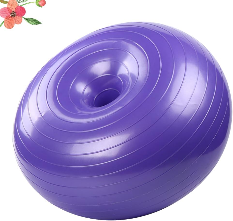 SUPVOX Yoga Auxiliary -Shaped Exercise Ball, Explosion-Proof Balance Ball for Home Use, Ideal for Fitness & Rehabilitation (Purple)