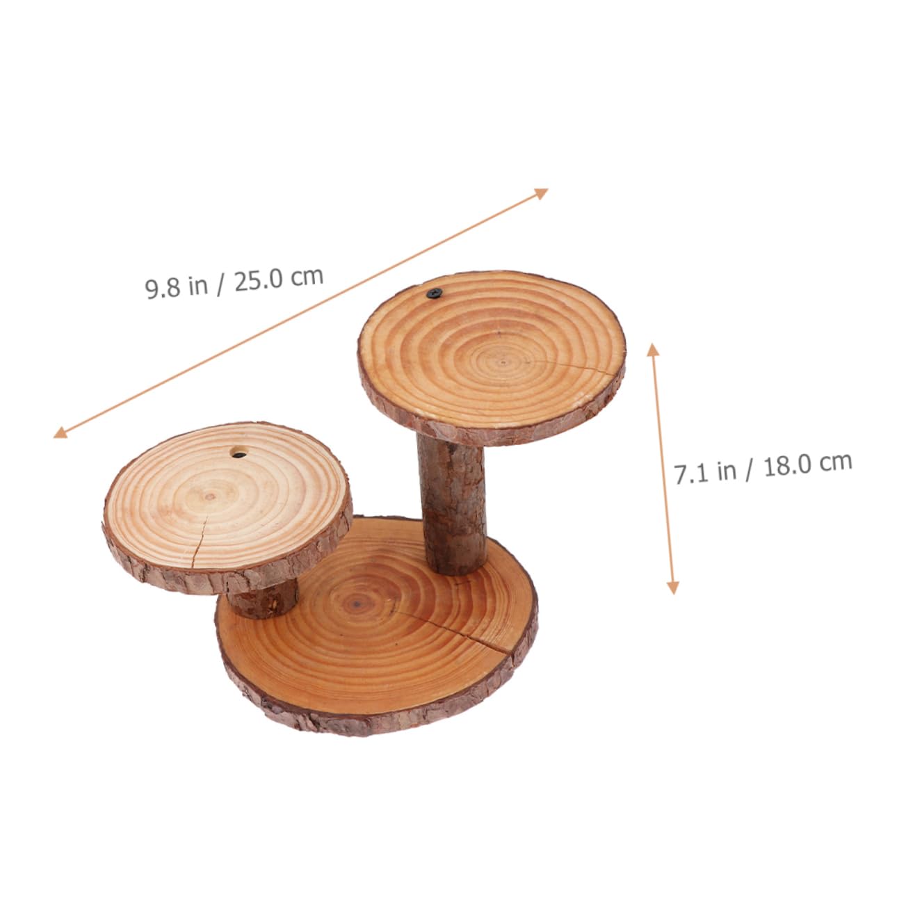 Mikinona Soporte para Tartas de Madera Rústica de Varios Niveles Soportes Escalonados para Tartas para Decoración de Bodas Bandeja para Postres Soporte para Exhibición de Magdalenas