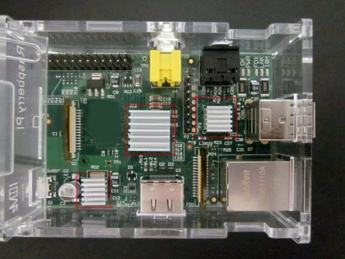 Image secondaire de Aihasd 6PCS/Kit Ensemble dissipateur thermique adhésif Aluminum pour Raspberry PI