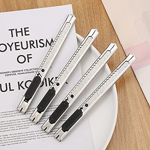 STOBOK 30Pcs Metal Intrekbare Mes Box Cutter Multifunctionele Messen Voor Zware Office Home Arts Ambachten Hobby - Afbeelding 7
