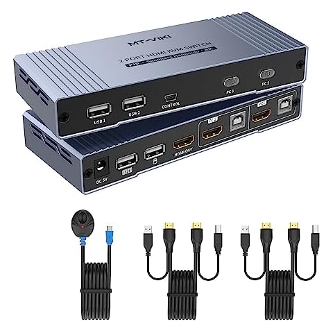 MT-VIKI 4K HDMI KVM Switch with Hotkey Cover