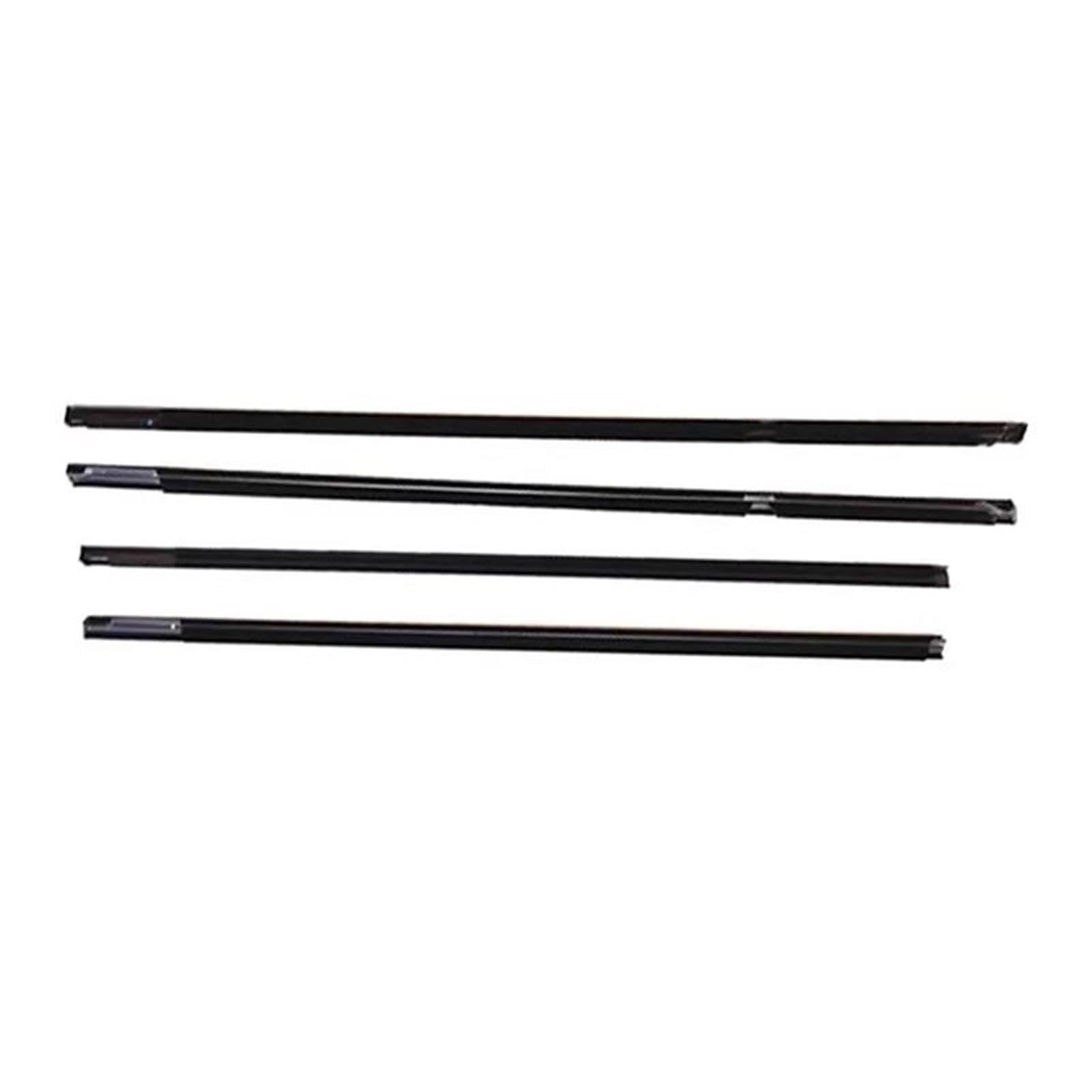 Snwdbh One Color 4Pcs Car Side Window Sealing Strip For Chevy For Cruze 2009-2014 Black Rubber Waterproof Weatherstrip Door Glass Moulding Trim Exterior Belt