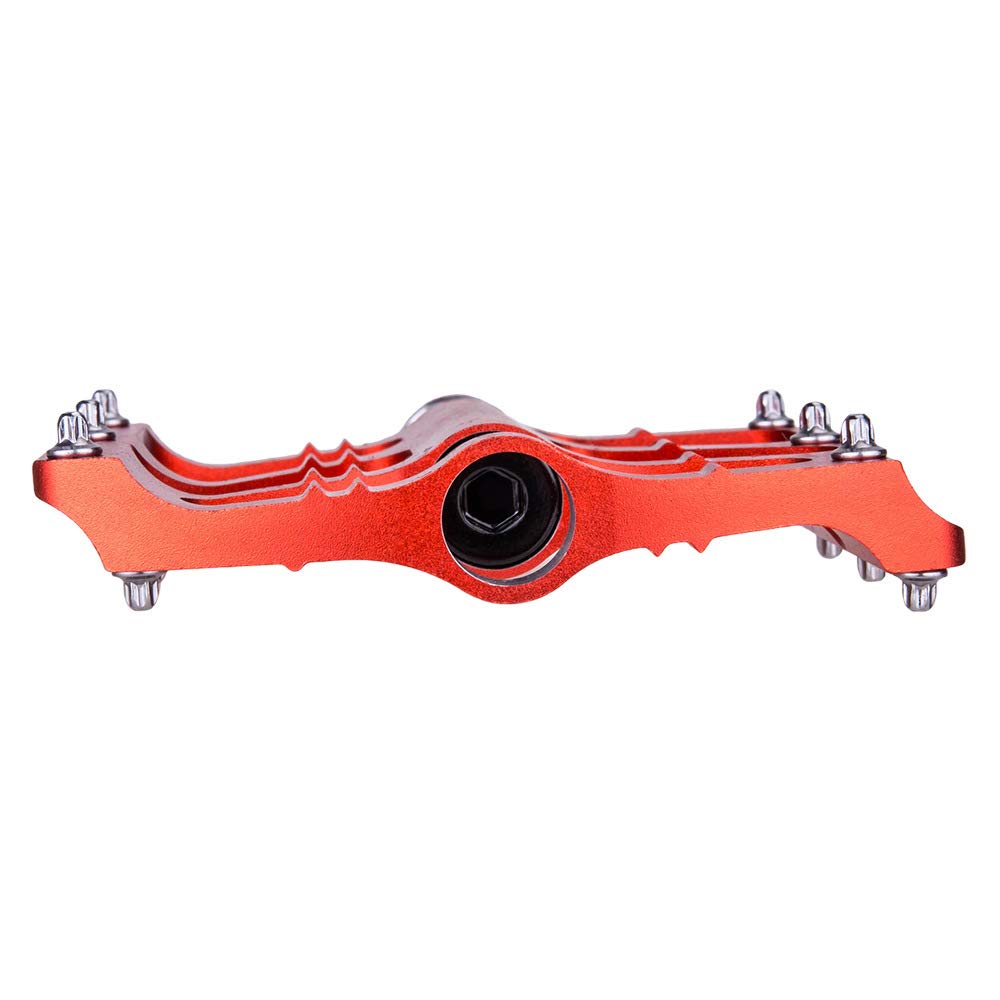 ANCLLO Pedali Piatti In Alluminio Per Mountain Bike: Leggeri, Antiscivolo E Resistenti, Colore Rosso
