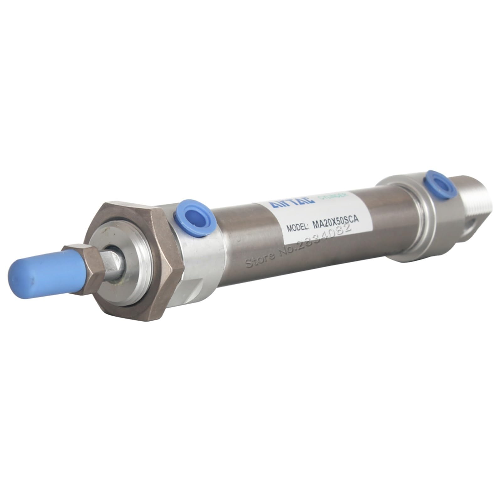BIVOO MA Bore 20mm Stroke 50mm Cilindro neumático de Acero Inoxidable Mini Cilindro de Aire de Doble Efecto MA20X50SCA
