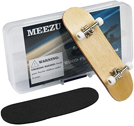 WDTMEEZU Wood Finger Skateboard Professional Fingerboards Wheels with Bearings Mini Fingerboard Finger Toy for Adults and Kids