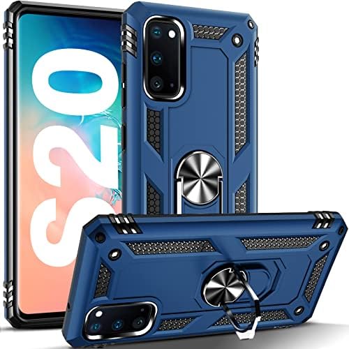 Armor Bumper Case for Samsung Galaxy A51 [Military Grade Shockproof] [Dual Layer Protection yet Slim] Samsung A51 Kickstand Rugged Case Heavy Duty With Magnetic Ring Holder and Metal Plate