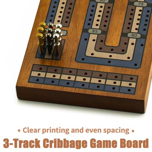 Juego de Mesa Cribbage de Madera con Almacenaje y Pegas miniatura 6