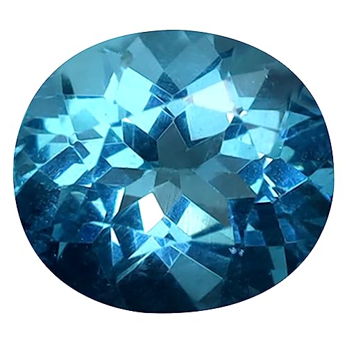 Apatite bleue de Paraïba naturelle taillée en ovale pour haute joaillerie d'exception