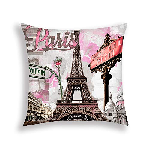 Decor MI Paris Throw Pillow Covers Pink Eiffel Tower Flannel Cushion Pillow Covers Romantic Living Room Home Bedroom Paris Decor Pillowcase Throw Pillow Covers 18x18 Inch Decor MI Paris Throw Pillow Covers Pink Eiffel Tower Flannel Cushion Pillow Covers Romantic Living Room Home Bedroom Paris Decor Pillowcase Throw Pillow Covers 18x18 Inch