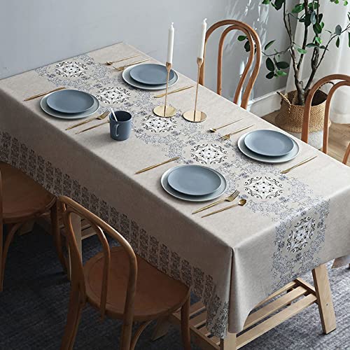 Nappe rectangle en PVC imperméable style ethnique 120x180cm pour table - 2