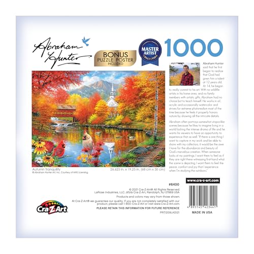 RoseArt Abraham Hunter Autumn Tranquility 1000 Piece Jigsaw Puzzle for ...