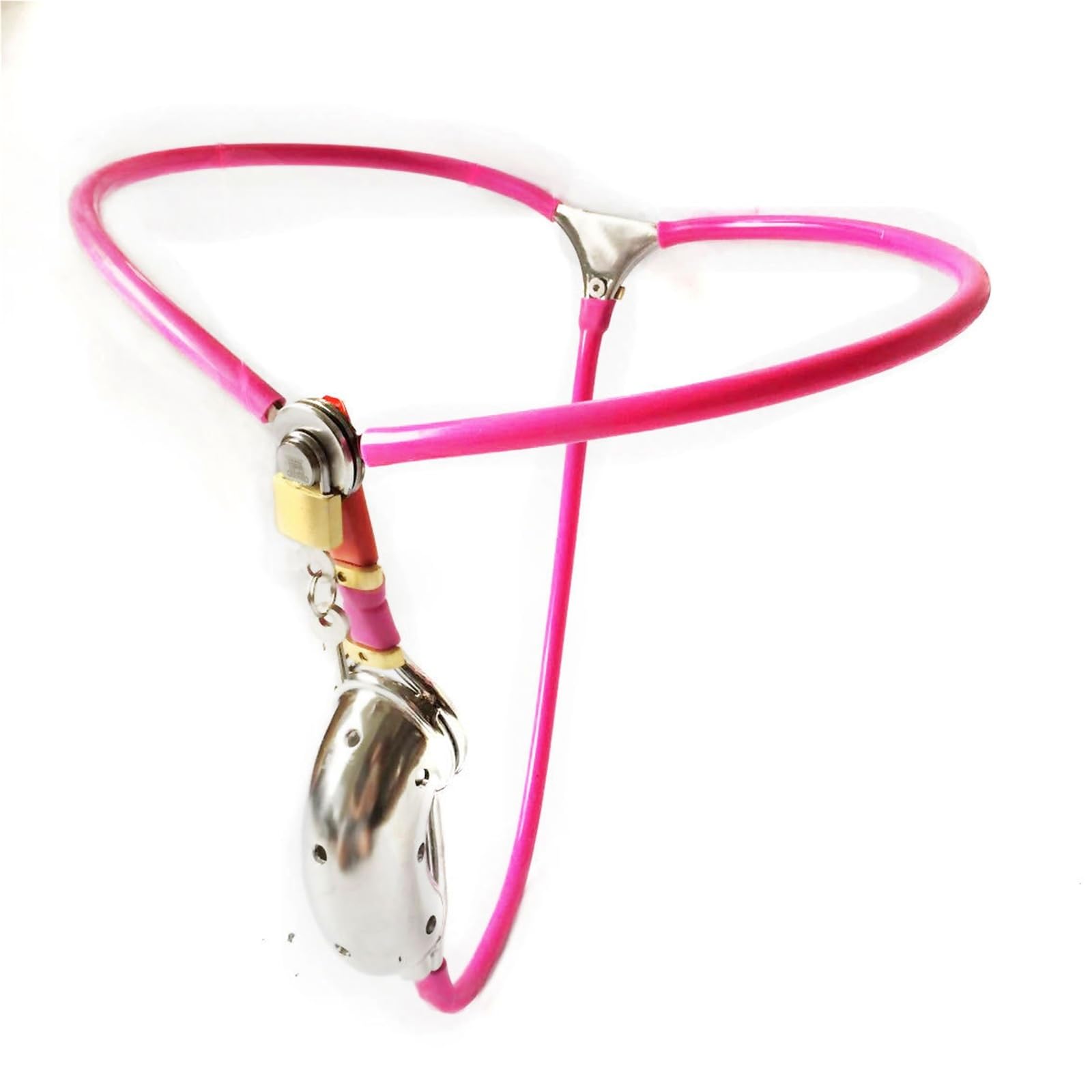 Il Set Di Gabbia Castità Per Uomo In Acciaio Inossidabile Combina Perfettamente Le Funzioni Una Per Pene E Un Plug Anale, Offrendo Agli Appassionati Giochi SM I Prodotti Migliori