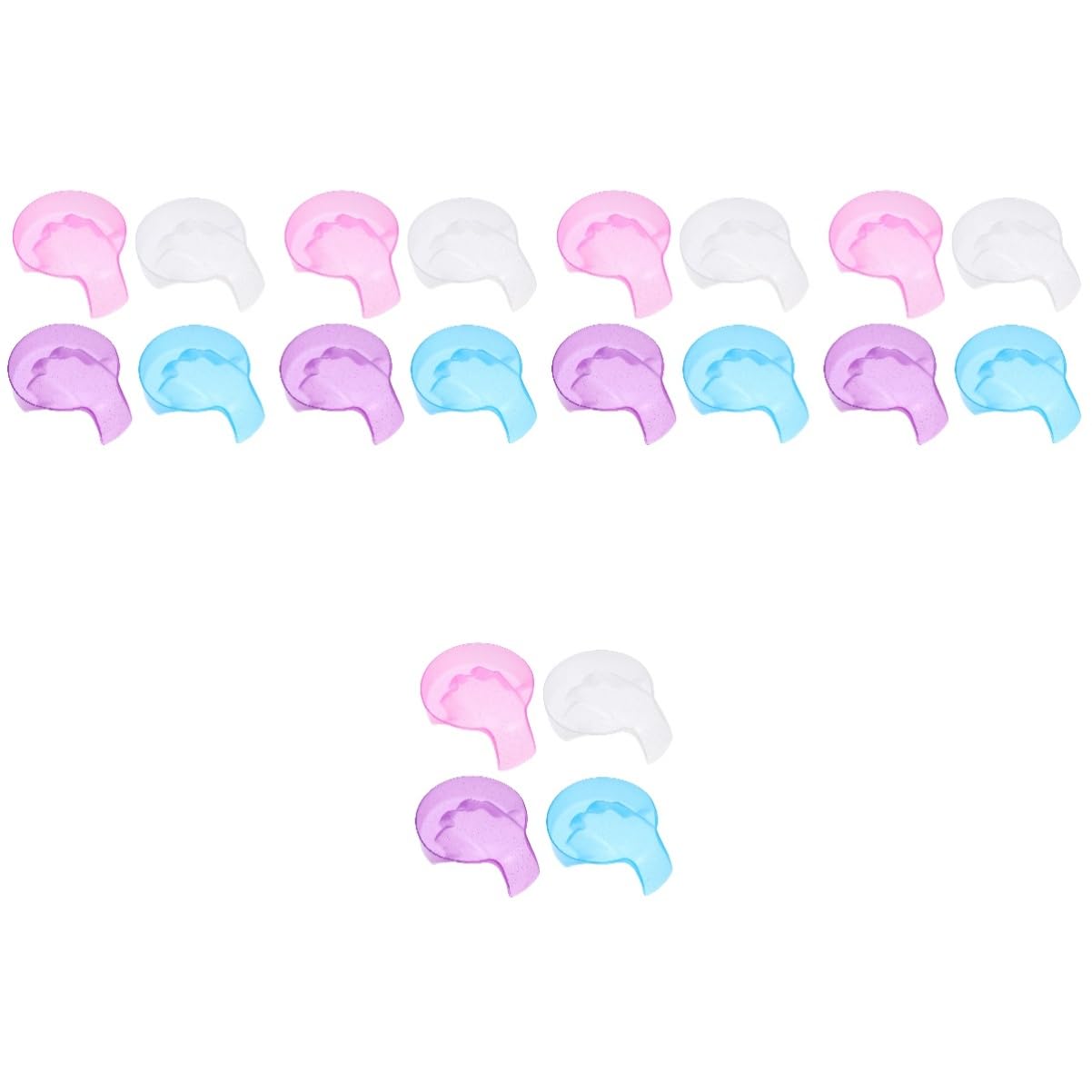 minkissy Lot de 20 bols de trempage à la main pour vernis à ongles en acrylique - Plateau de trempage des ongles - Bol de trempage des ongles - Bol d'allaitement en PP - Fournitures pour