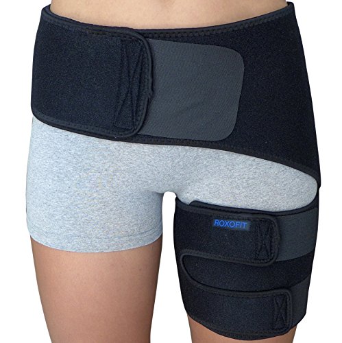 Hip Brace for Women Men for Thigh Hamstring Hip Arthritis Bursitis Labral Tear Sciatica Pain Relief - Groin Compression Wrap - Hip Flexor Stabilizer Spica Support Belt Sciatic Nerve Si Joint Injury