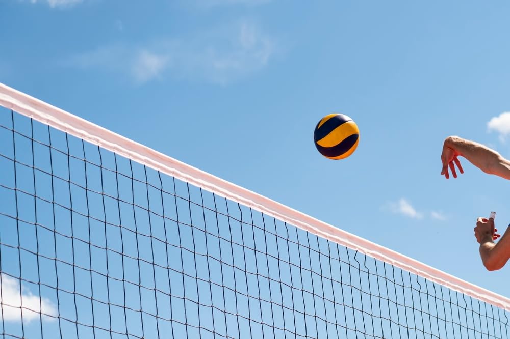 AMZ SPORTS NETS Volleyball NET Four Sided Tape Black