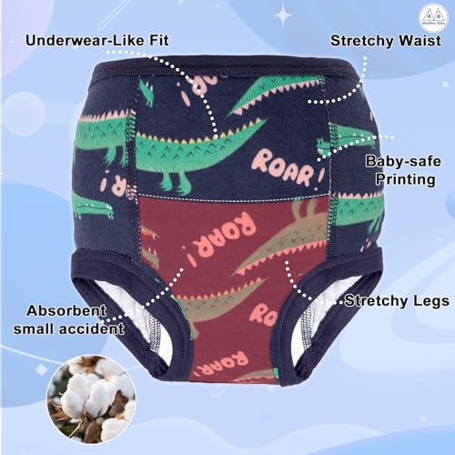 MOEMOE BABY Töpfchen Trainingshose 4 Stück Baby Waschbare Töpfchentraining Unterhose Kinder Unterwäsche für Jungen 2 Jahre